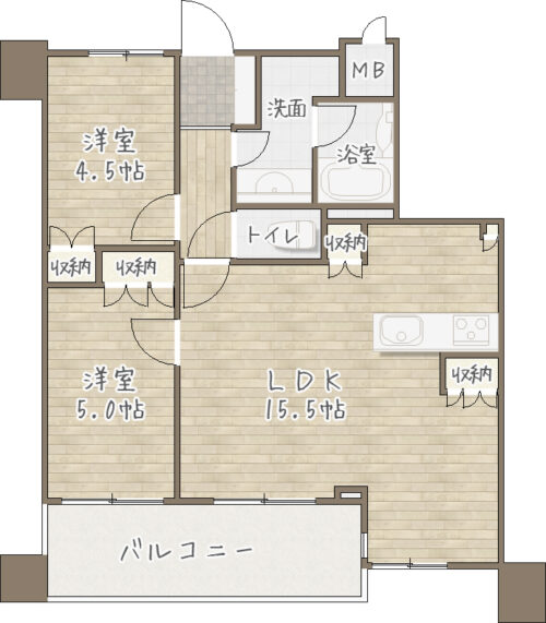 広々ファミリータイプ (間取)